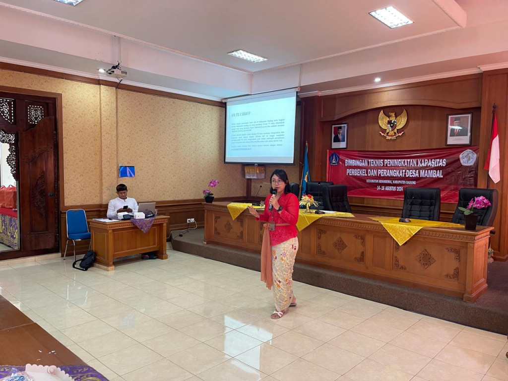 Bimbingan Teknis Peningkatan Kapasitas Perbekel dan Perangkat Desa Mambal